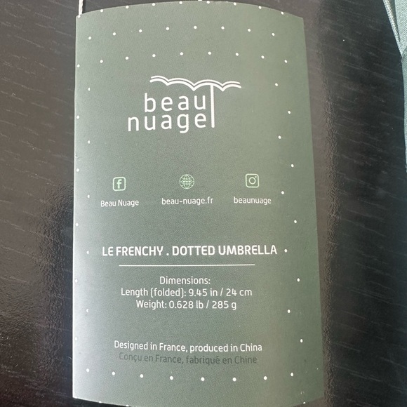 NWT Beau Nuage Le Frenchy Dottted Umbrella - Picture 3 of 4